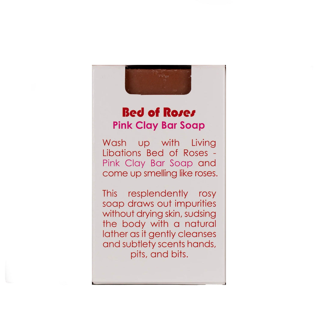 bed of roses - pink clay bar soap 120g